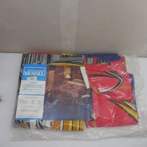 VTG 1980 Montgomery Ward Pontiac Firebird Trans Am Twin Bedspread 4.9 Turbo Red